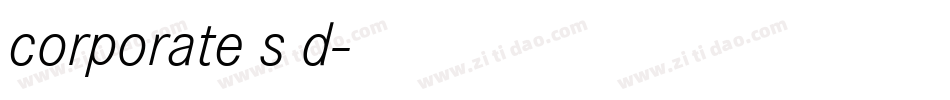 corporate s d字体转换